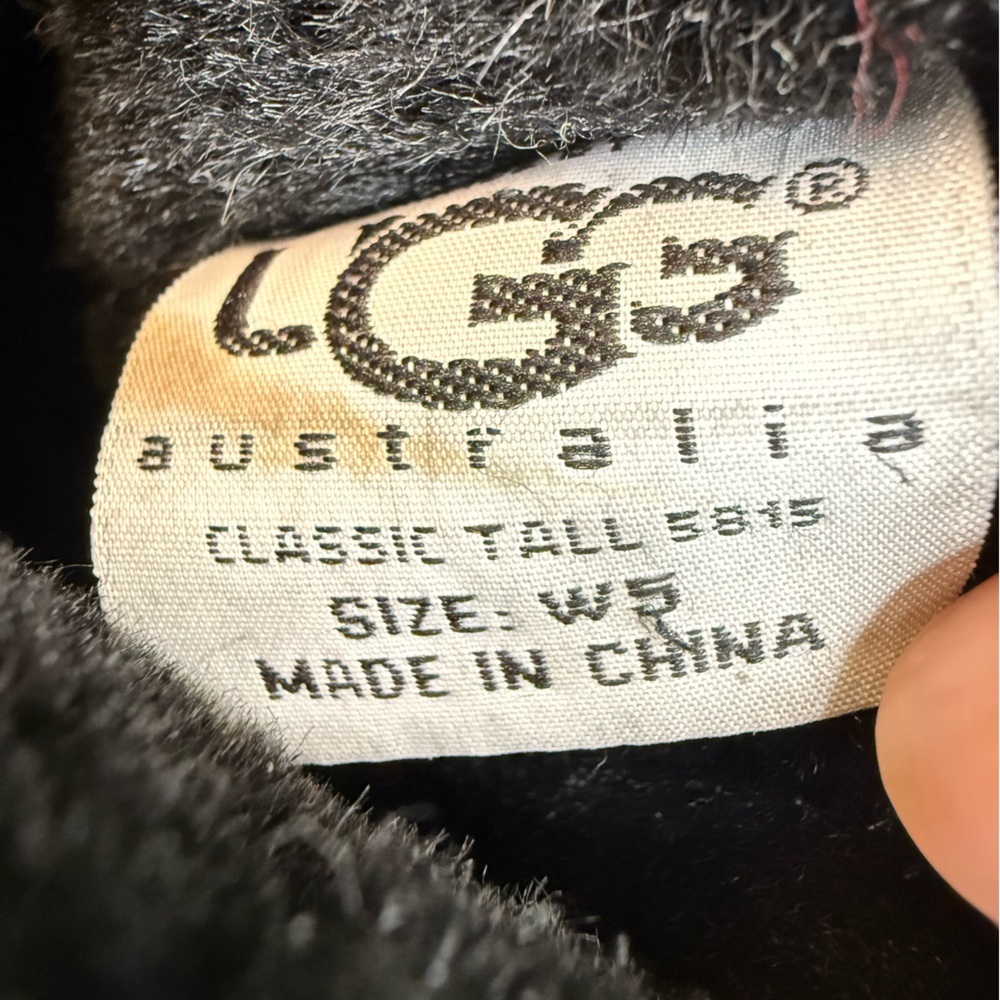 UGG Black Tall Boots Size 5 - Picture 8 of 9
